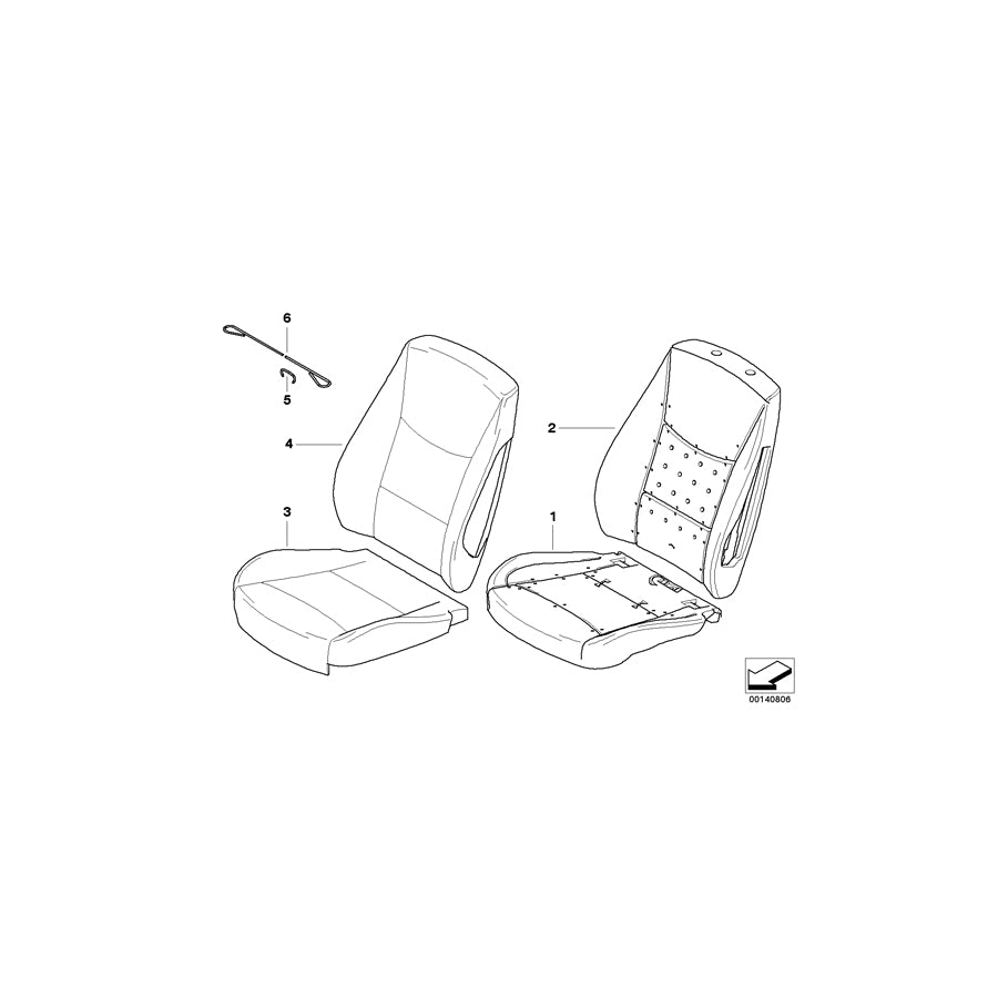 Genuine BMW 52106985939 E90 E91 Seat Cover Leather LEMON (Inc. 318d, 325i & 316d) | ML Performance US Car Parts