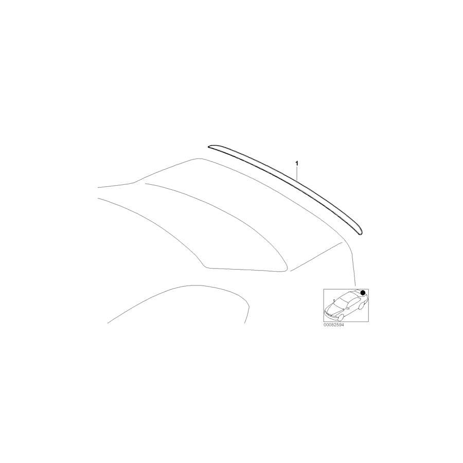 Genuine BMW 51717901594 E39 Primed Rear Spoiler "M" (Inc. 520i, M5 & 528i) | ML Performance US Car Parts