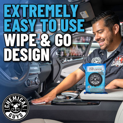 Chemical Guys Total Interior Cleaner & Protectant Car Cleaning Wipes | ML Performance US Car Parts