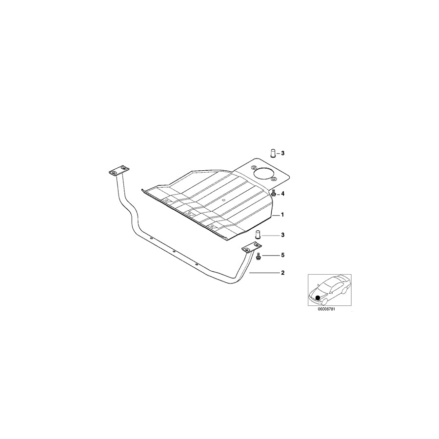 Genuine BMW 51718190415 E38 Aggregate Protection Bow (Inc. 750iLP, 750iL & 730i) | ML Performance US Car Parts