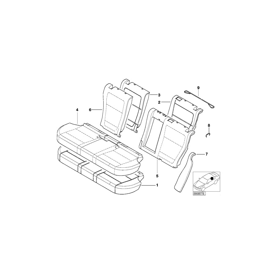 Genuine BMW 52207077923 E53 Lateral Trim Panel Left SCHWARZ (Inc. X5 3.0d, X5 3.0i & X5 4.4i) | ML Performance US Car Parts