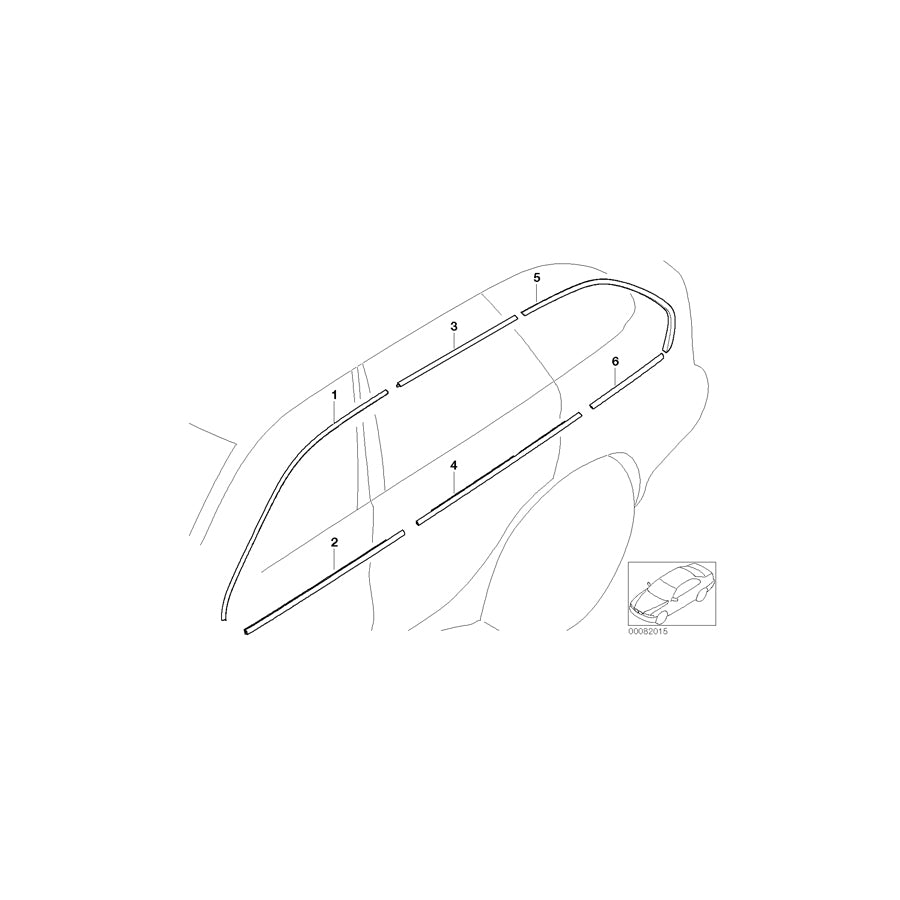 Genuine BMW 51368257710 E53 Covering Upper Right TITAN (Inc. X5 4.6is, X5 3.0d & X5 3.0i) | ML Performance US Car Parts