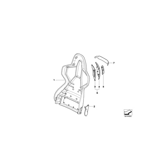 Genuine BMW 52107918099 E85 Backrest, Left GRAU85 (Inc. Z4 2.2i, Z4 2.5i & Z4 2.0i) | ML Performance US Car Parts