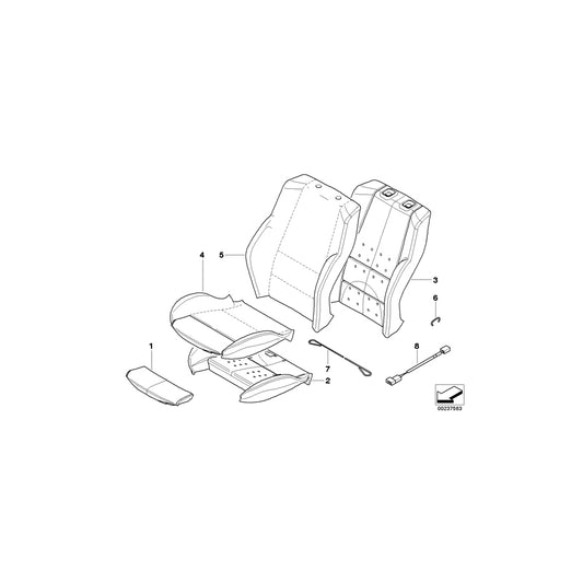 Genuine BMW 52103412150 E83 E83 Seat Cover Vinyl SCHWARZ (Inc. X3 3.0i, X3 2.5i & X3 3.0d) | ML Performance US Car Parts