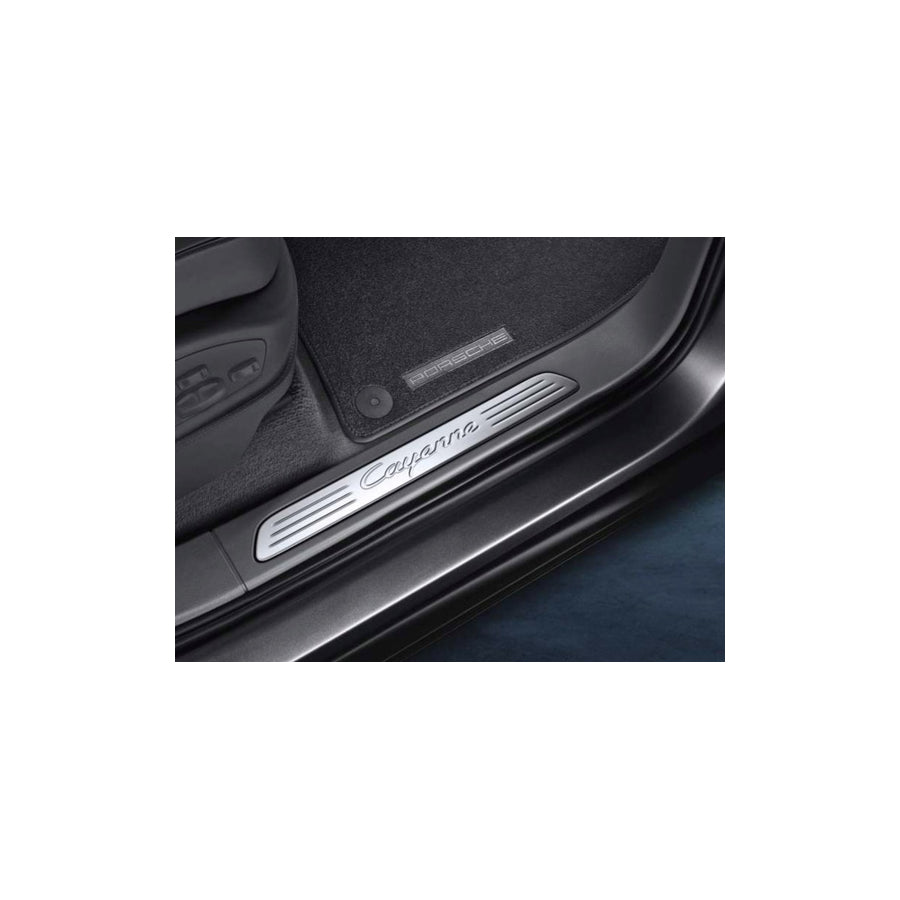 Genuine Porsche Side Sills Trims In Stainless Steel With Cayenne Logo