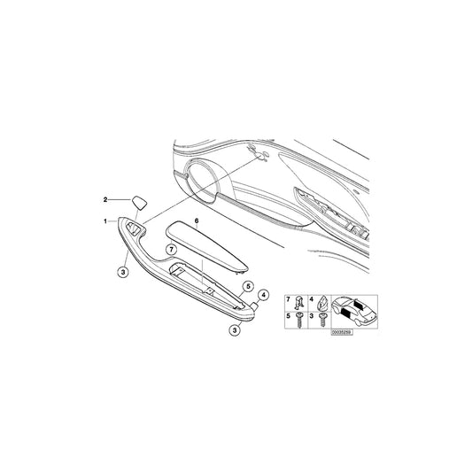 Genuine BMW 51417890901 E46 Armrest Upper Part Front Left LAGUNA SECA (Inc.  & M3) | ML Performance US Car Parts