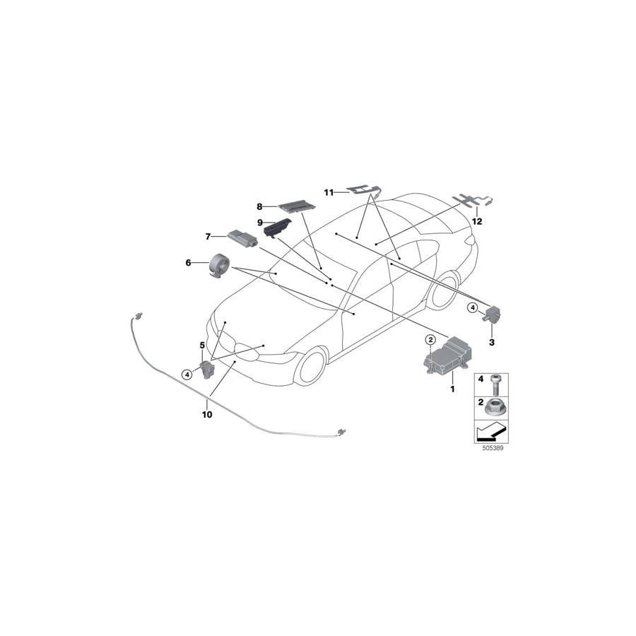 Genuine BMW 65779476858 G20 G21 Control Unit Airbag (Inc. M340i, 320dX & 320d) | ML Performance US Car Parts