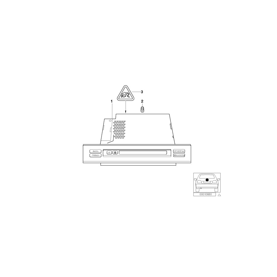 Genuine BMW 65126961219 E39 E53 Exch. Radio Bmw Business Cd (Inc. 520d, 525d & X5 4.4i) | ML Performance US Car Parts