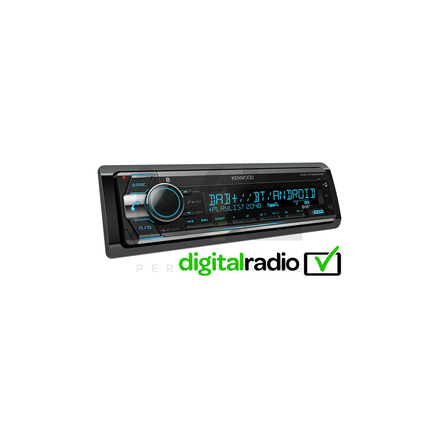 KENWOOD KDC-X7200DAB Car stereo 1 DIN, AOA 2.0, Made for iPod/iPhone, 14.4V, AAC, FLAC, MP3, WAV, WMA, CD-R/RW, DAB+ tuner, Spotify App Link | ML Performance Car Parts