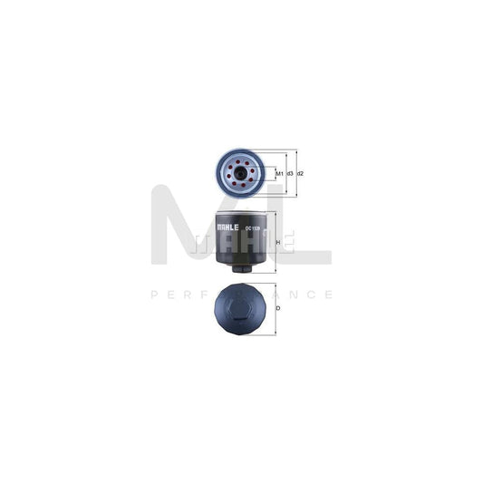 MAHLE ORIGINAL OC 1539 Oil Filter for FORD TRANSIT Spin-on Filter, with one anti-return valve | ML Performance Car Parts