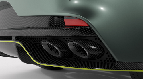 Aston Martin JD43-35-10201 AMR Rapide Carbon Fibre Quad Exhaust Tips | ML Performance US Car Parts