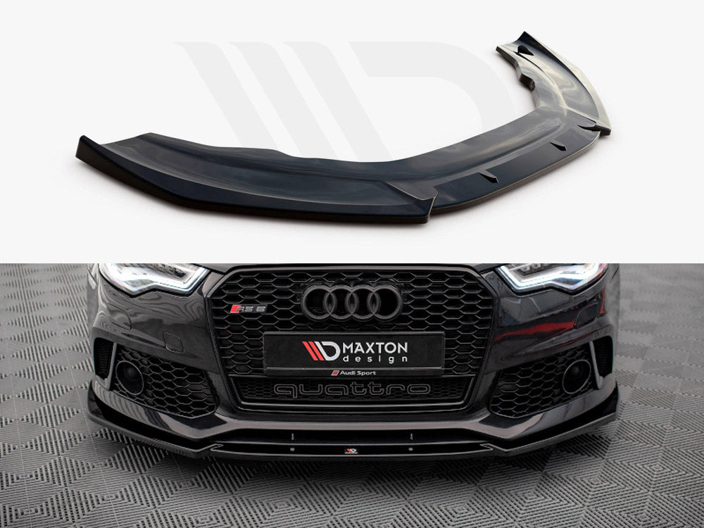 Maxton Design AU-A6-C7-RS6LOOK-FD1T Front Splitter Audi A6 Rs6 Look C7 (2011-2017) | ML Performance UK Car Parts
