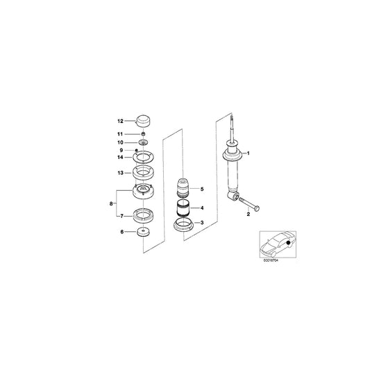 Genuine BMW 33521090282 E39 E38 Supporting Cup (Inc. 535i) | ML Performance US Car Parts
