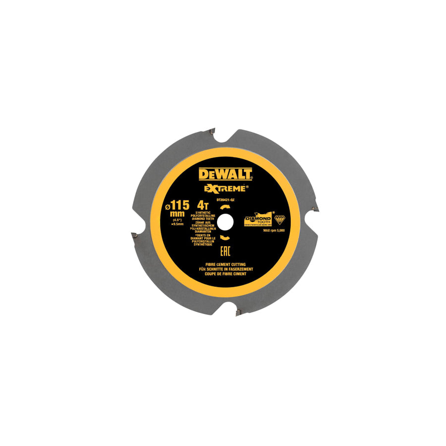 DEWALT DEWDT20421QZ DT20421 PCD Circular Saw Blade 115 x 9.5mm x 4T | ML Performance US