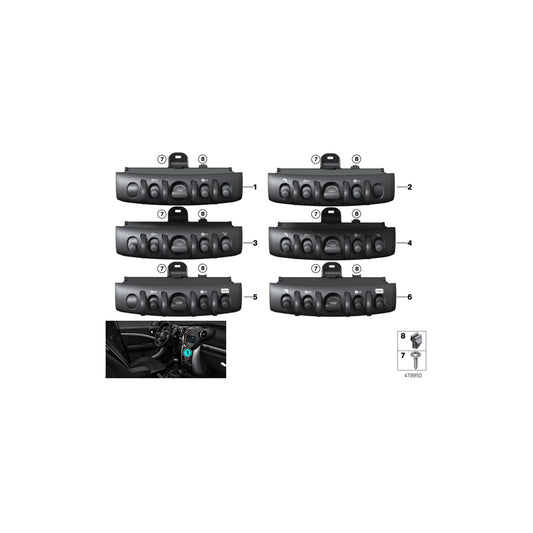 Genuine BMW 61319328289 F55 Cabrio F56 Switch Unit, Center Console SST, MSA, DTC, HUD (Inc. One, Cooper S & One D) | ML Performance US Car Parts