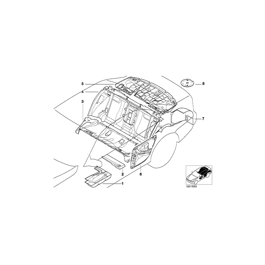Genuine BMW 51488197852 E39 Sound Insul. Lugg.Compartm.Partit.,Right (Inc. 525td, 530d & 520i) | ML Performance US Car Parts