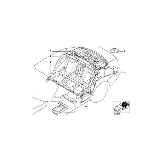 Genuine BMW 51488197852 E39 Sound Insul. Lugg.Compartm.Partit.,Right (Inc. 525td, 530d & 520i) | ML Performance US Car Parts