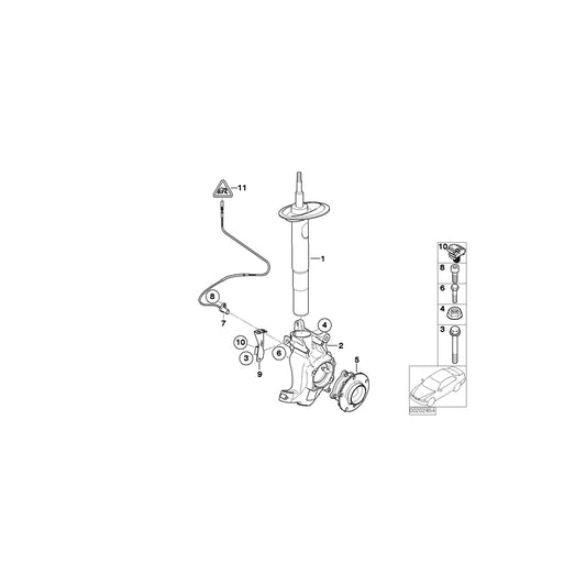 Genuine BMW 31316785530 E65 E66 Front Right Spring Strut (Inc. 740i, 730i & 740Li) | ML Performance US Car Parts