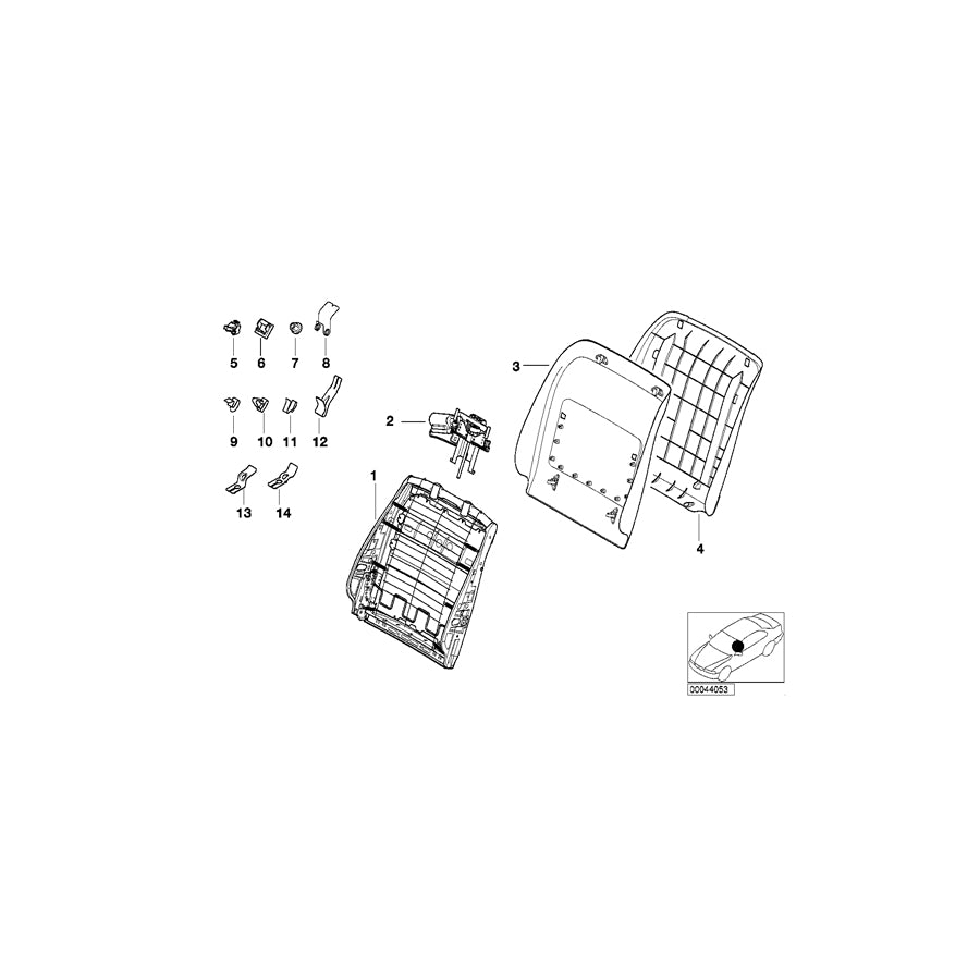 Genuine BMW 52108157399 E39 E38 Head Rest Support Electr. (Inc. 540iP, 728iL & 730iL) | ML Performance US Car Parts