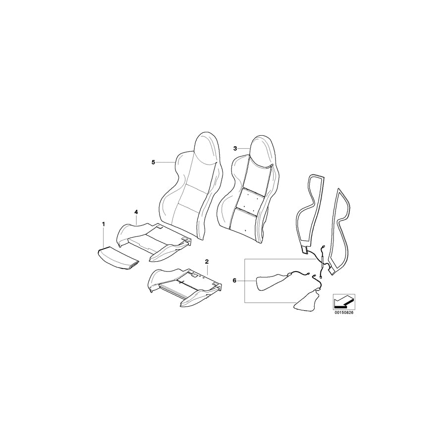 Genuine BMW 52107837447 E85 E86 Cover Backrest, Leather SATTELBRAUN (Inc. Z4 3.0si, Z4 2.5si & Z4 M3.2) | ML Performance US Car Parts