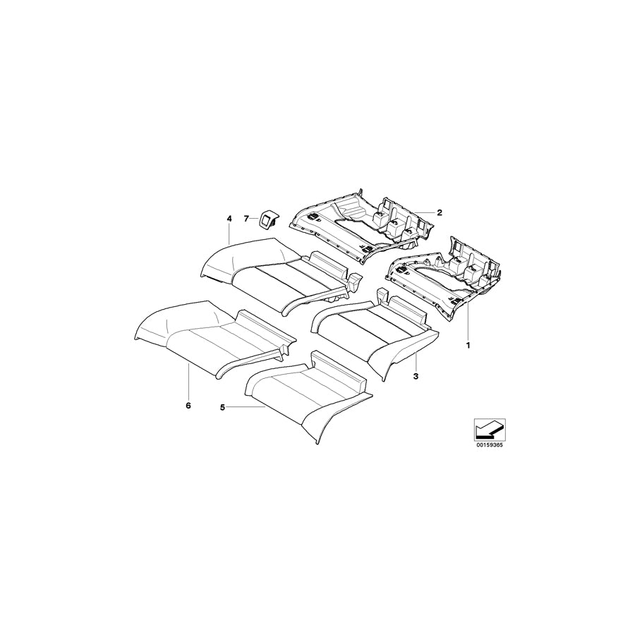 Genuine BMW 52207246643 E93 E93 Seat Cover Leather Left GRAU (Inc. 320i, 325d & 330i) | ML Performance US Car Parts
