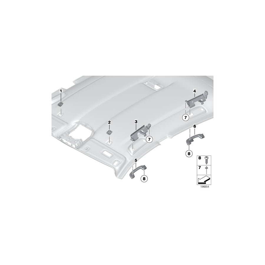 Genuine BMW 51169170547 F01 F07 F04 Handle Rear Left OYSTER (Inc. 530dX, 750iX & 535iX) | ML Performance US Car Parts