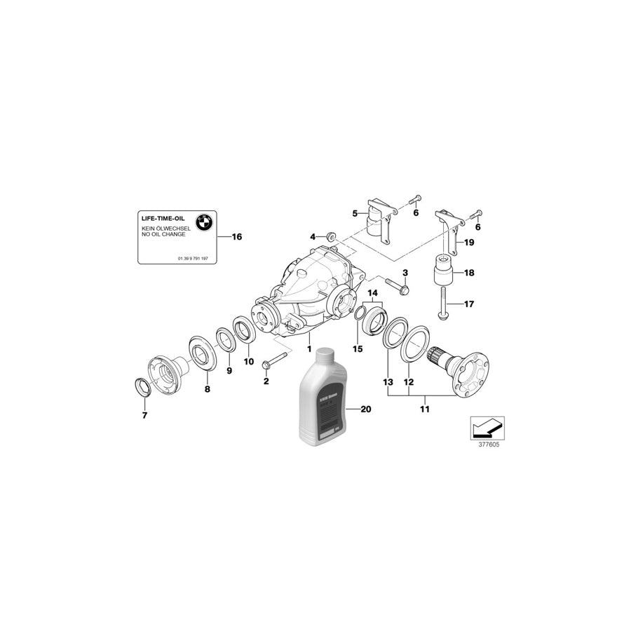 Genuine BMW 33107505390 E46 Exch. Final Drive I=2,93 (Inc. 330Ci & 330i) | ML Performance US Car Parts