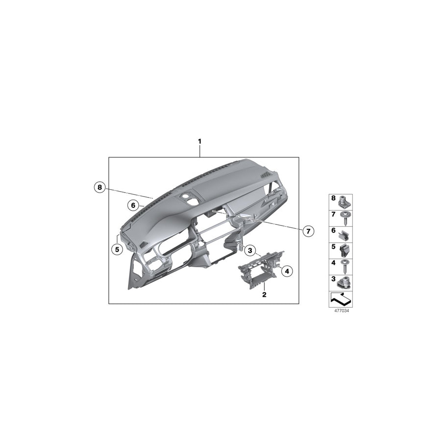 Genuine BMW 51459199051 F07 F07 Trim Panel Dashboard ZIMTBRAUN (Inc. 530d 155kW, 520d & 535iX) | ML Performance US Car Parts