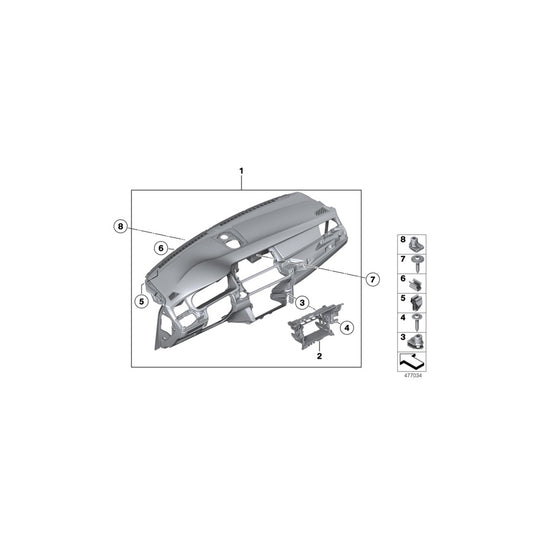 Genuine BMW 51459199051 F07 F07 Trim Panel Dashboard ZIMTBRAUN (Inc. 530d 155kW, 520d & 535iX) | ML Performance US Car Parts