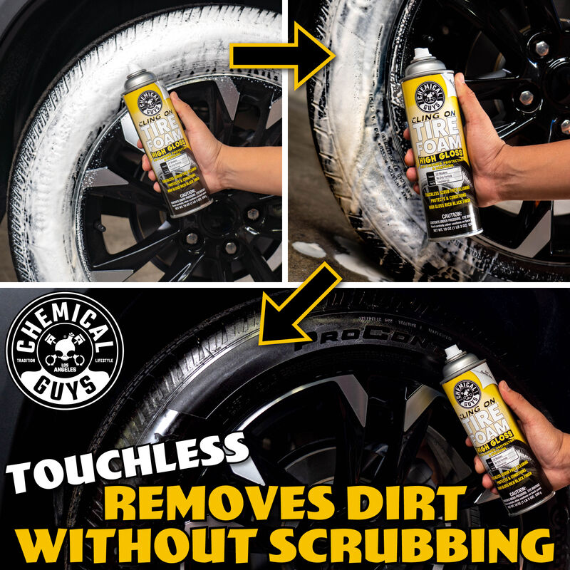 Chemical Guys Cling On Tire Foam High Gloss 3 in 1 Cleaner, Protectant, & Dressing | ML Performance US Car Parts