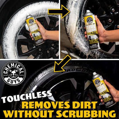 Chemical Guys Cling On Tire Foam High Gloss 3 in 1 Cleaner, Protectant, & Dressing | ML Performance US Car Parts