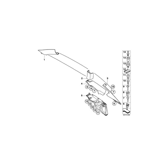 Genuine BMW 51433427366 E86 Cover Column C Right BEIGE (Inc. Z4 3.0si & Z4 M3.2) | ML Performance US Car Parts