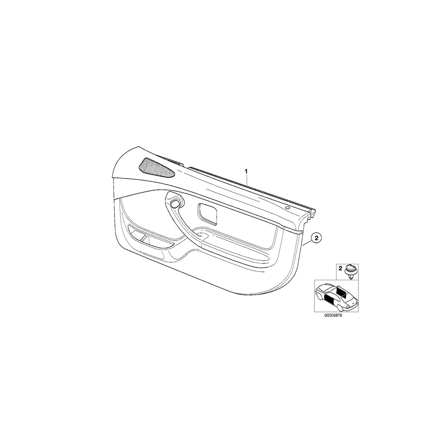 Genuine BMW 51417029068 E36 Door Trim Panel, Front Right / Airbag Q8SN BEIGE (Inc.  & Z3 3.0i) | ML Performance US Car Parts