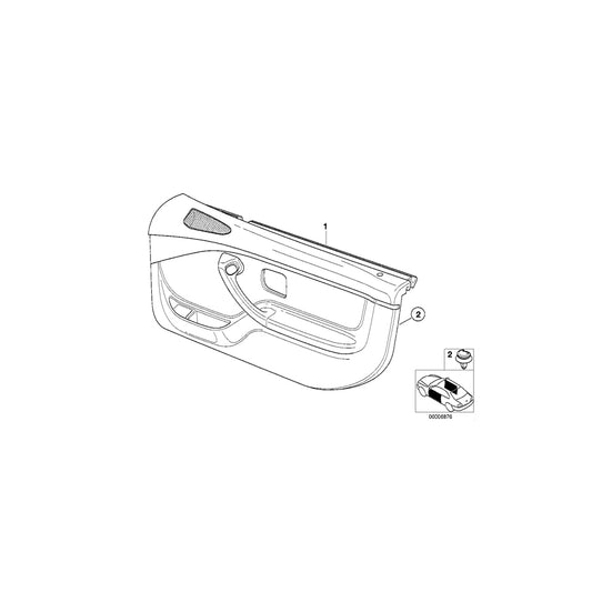 Genuine BMW 51417029068 E36 Door Trim Panel, Front Right / Airbag Q8SN BEIGE (Inc.  & Z3 3.0i) | ML Performance US Car Parts