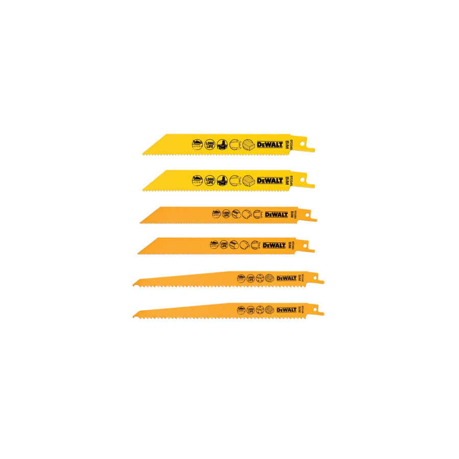 DEWALT DEWDT2444QZ DT2444 Reciprocating Saw Blade Set, 6 Piece ML