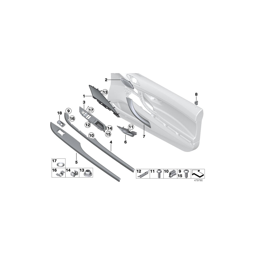 Genuine BMW 51417284909 F12 F13 Cover Loudspeaker Left VERMILIONROT (Inc. 650i, 640iX & 640i) | ML Performance US Car Parts