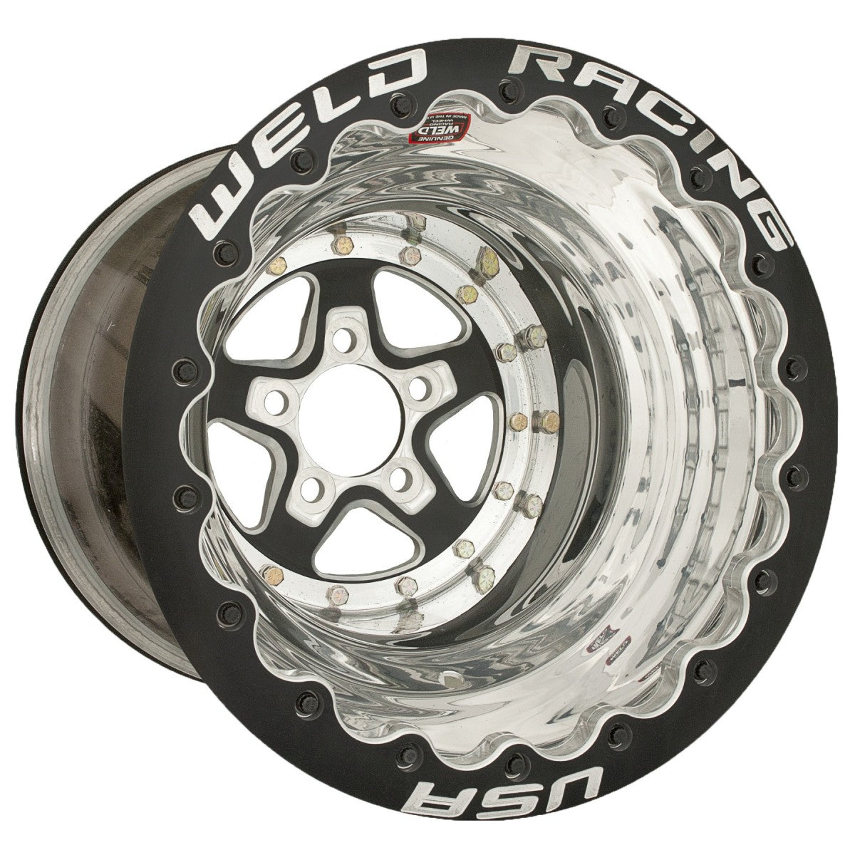 Weld 88B-616420UB Alumastar Wheel 16x16 5x5 ET-89 BS5 Black Center - Polished Shell