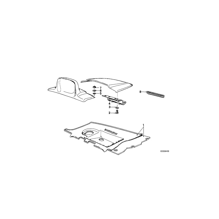 Genuine BMW 51461843545 E24 Hinge (Inc. 633CSi, M635CSi & 628CSi) | ML Performance US Car Parts