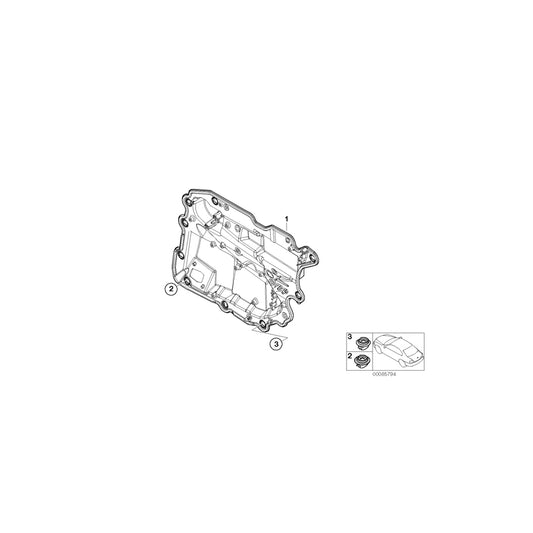 Genuine BMW 51427181061 E65 Carrier, Door Rear Left (Inc. 740d, 760i & 745d) | ML Performance US Car Parts