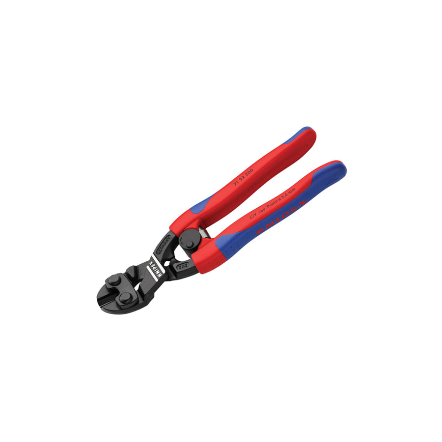 Knipex KPX7122200 CoBolt® Compact Bolt Cutters 20° Head Multi-Component Grip 200mm | ML Performance US