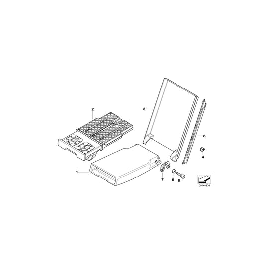 Genuine BMW 52207256632 E90 E92 E91 Armrest, Rear Center OYSTER (Inc. 320xd, 316d & 328i) | ML Performance US Car Parts