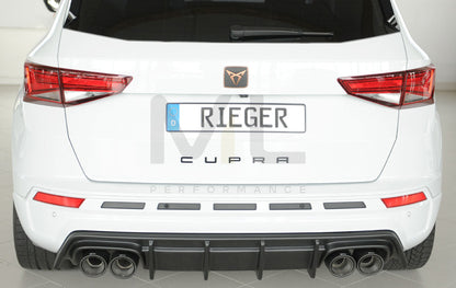 Rieger 00027047 SEAT 5FP Ateca Cupra Rear Diffuser 3 | ML Performance UK Car Parts