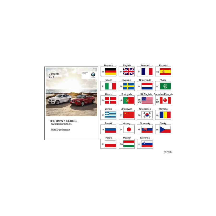 Genuine BMW 01402911200 Owner's Manual For E82, E88 W/O Idrive EN US (Inc. 128i & 135i) | ML Performance US Car Parts