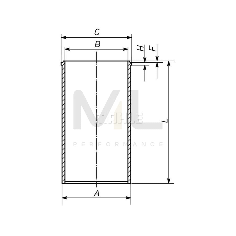 MAHLE ORIGINAL 029 WV 20 00 Cylinder Sleeve 79,51mm | ML Performance Car Parts