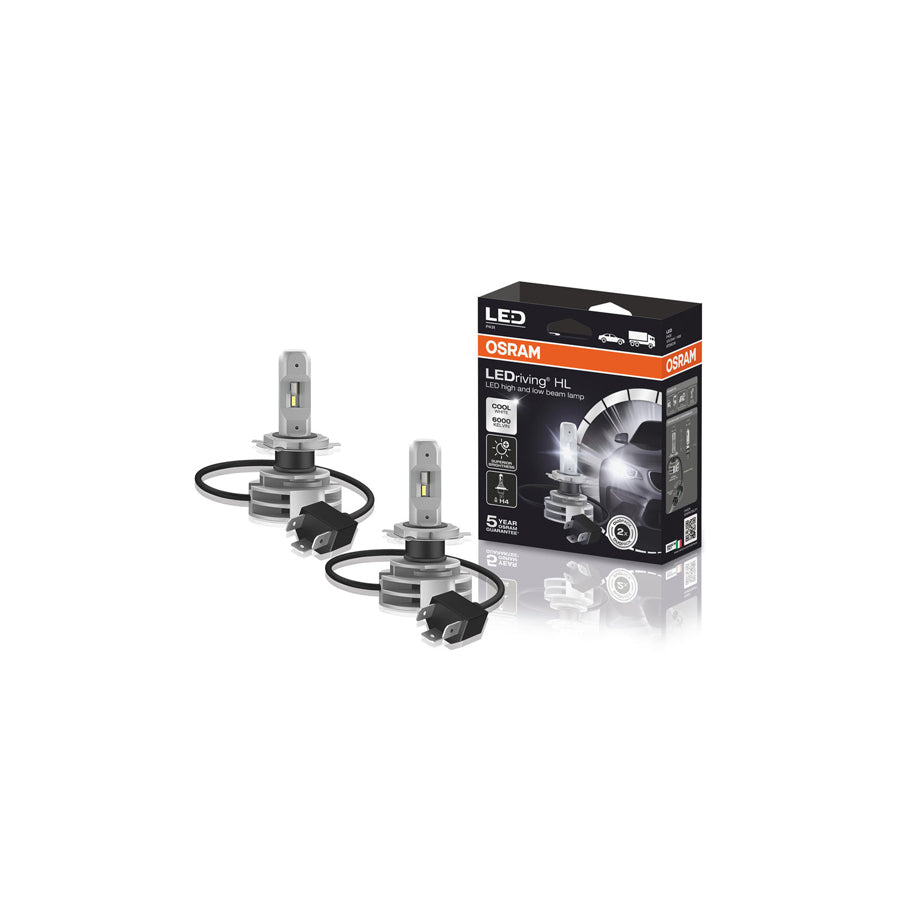OSRAM  6000K Cool White H4 LED Headlight Bulb Kit to replace H4 Halogen 9726CW