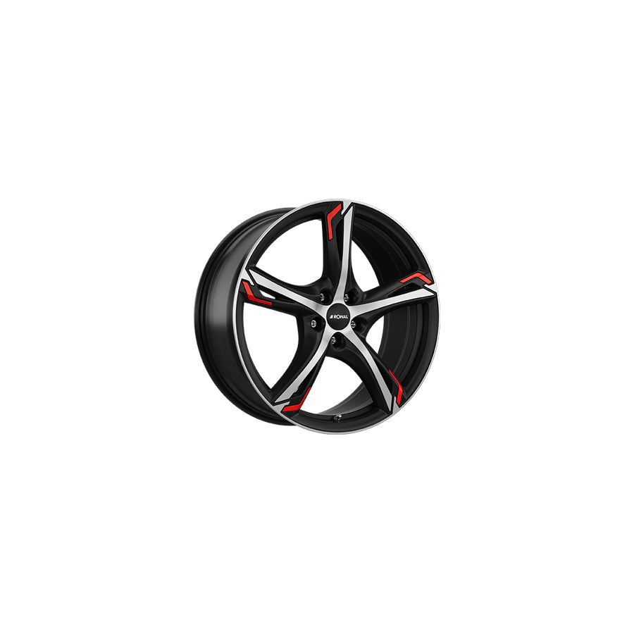 Ronal R62 Red 7.5x17 ET27 62R7755.073/RED Jetblack-Matt-Diamond Cut Red Wheel | ML Performance US Car Parts