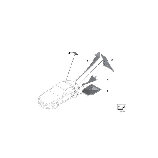 Genuine BMW 41007192735 E89 Moulded Part F Entrance Inside,Rear,Left (Inc. Z4 20i, Z4 23i & Z4 30i) | ML Performance US Car Parts
