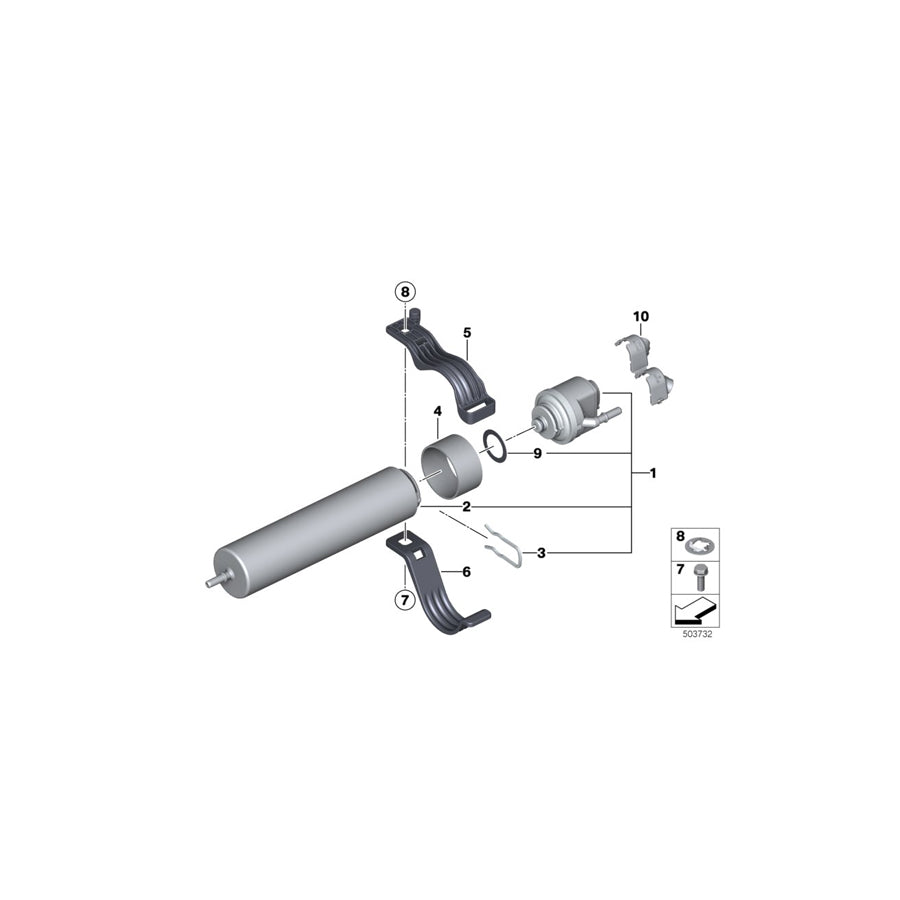 Genuine BMW 16127292268 F31 F22 F34 Bow (Inc. 330dX, 440iX & 435iX) | ML Performance US Car Parts