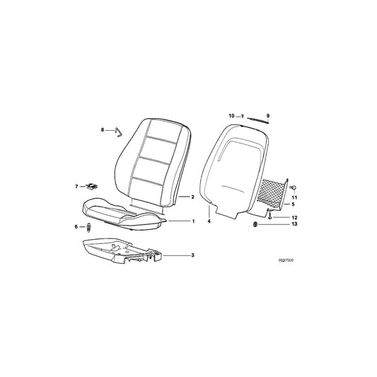 Genuine BMW 52108166188 E36 Seat Pan, Right KLASSISCHROT (Inc. 320i, 325td & 323i) | ML Performance US Car Parts