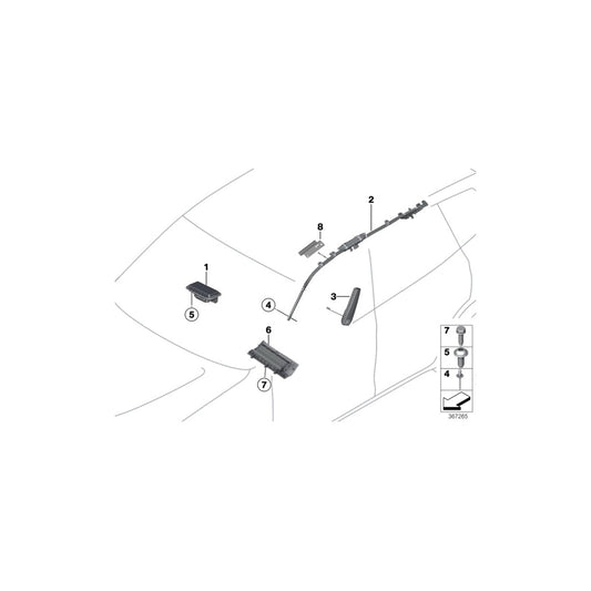 Genuine BMW 72127353686 F26 Deflector Plate, Head Airbag, Right (Inc. X4) | ML Performance US Car Parts